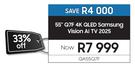 Samsung 55" Q7F 4K QLED Vision AI TV 2025 QA55Q7F