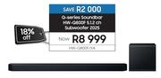 Samsung Q-Series Soundbar 5.1.2 Ch Subwoofer 2025 HW-Q800F/FA
