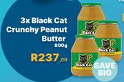 Black Cat Crunchy Peanut Butter-For 3 x 800g
