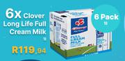 Clover Long Life Full Cream Milk-6 x 1L