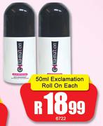 Exclamation Roll On-50ml Each