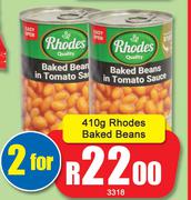 Rhodes Baked Beans-For 2 x 410g