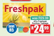 Freshpak Rooibos Teabags-40's Pack