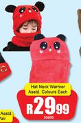 Hat Neck Warmer Assorted Colours-Each