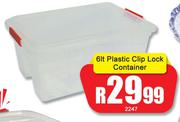 6L Plastic Clip Lock Container