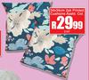 2 Pack Printed Cushions 34 x 34cm Assorted Colours