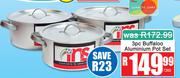 3 PC Buffaloo Aluminium Pot Set