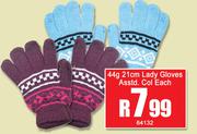 44g 21cm Lady Gloves Assorted Colours-Each