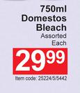 Domestos Bleach Assorted-750ml Each
