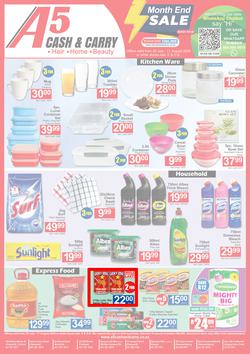 A5 Cash & Carry : Month End Sale (25 July - 11 August 2024), page 1