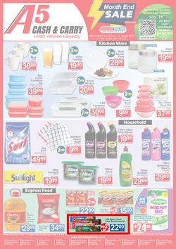 A5 Cash & Carry : Month End Sale (25 July - 11 August 2024), page 1