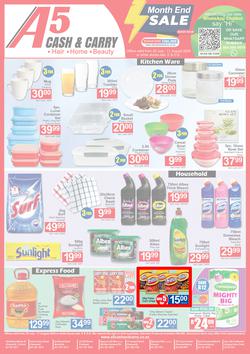 A5 Cash & Carry : Month End Sale (25 July - 11 August 2024), page 1
