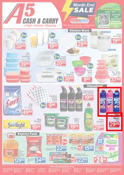 A5 Cash & Carry : Month End Sale (25 July - 11 August 2024), page 1