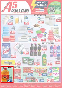 A5 Cash & Carry : Month End Sale (25 July - 11 August 2024), page 1