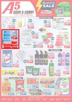 A5 Cash & Carry : Month End Sale (25 July - 11 August 2024), page 1