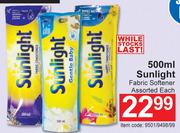 Sunlight Fabric Softener Assorted-500ml Each