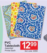 PVC Tablecloth Assorted Prints-Each