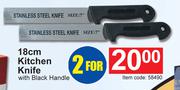 18cm Kitchen Knife With Black Handle-For 2