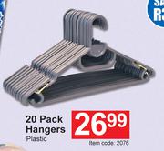 20 Pack Hangers Plastic