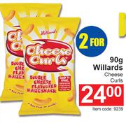 Willards Cheese Curls-For 2 x 90g
