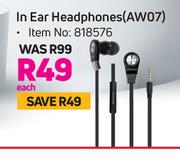 Aiwa In Ear Headphones (AW07)-Each