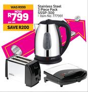 Sunbeam Stainless Steel 3 Piece Pack SSSP-300-Per Set