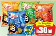 Simba Chips (Assorted Flavours)-For Any 2 x 120g