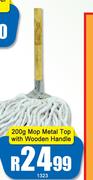 Mop Metal Top With Wooden Handle-200g