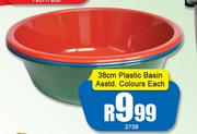 38cm Plastic Basin (Assorted Colours)-Each