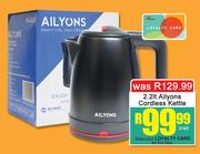 Ailyons 2.2Ltr Cordless Kettle-Each