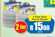 Silver Round Scourer-For 2 x 4 Pack