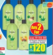 Organic Shampoo/Conditioner Assorted-For Any 2 x 1L
