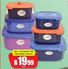 3 Piece Container Set Assorted Colours