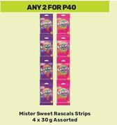 Mister Sweet Rascals Strips Assorted-For 2 x 4 x 30g