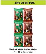 Simba Potato Chips Strips Assorted-For 2 x 4 x 25g