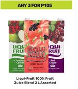 Liqui Fruit 100% Fruit Juice Blend Assorted-For 3 x 2L