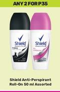 Shield Anti Perspirant Roll On Assorted-For 2 x 50ml