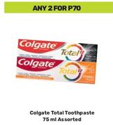 Colgate Total Toothpaste Assorted-For 2 x 75ml