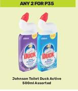 Johnson's Toilet Duck Active Assorted-For 2 x 500ml