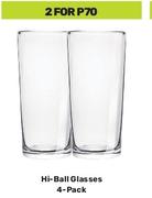 Hi Ball Glasses 4 Pack-For 2
