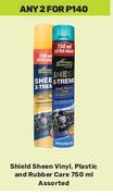 Shield Sheen Vinyl, Plastic & Rubber Care Assorted-For 2 x 750ml