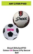 Shoot Stitched PVC Colour Or Game 2 Ply Soccer Ball-For 2