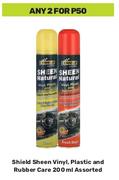 Shield Sheen Vinyl, Plastic & Rubber Care Assorted-For 2 x 200ml