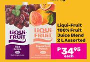 Liqui Fruit 100% Fruit Juice Blend Assorted-2L Each
