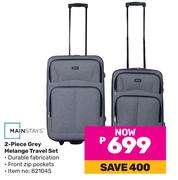 Mainstays 2 Piece Grey Melange Travel Set