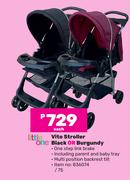 Little One Vito Stroller Black Or Burgundy