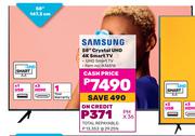 Samsung 147.3cm (58") Crystal UHD 4K Smart TV