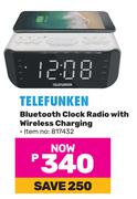 Telefunken Bluetooth Clock Radio With Wireless Charging
