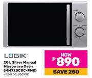 Logik 20L Silver Manual Microwave Oven MM720CBC-PMO