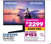 Samsung 24" Bordless LED Monitor